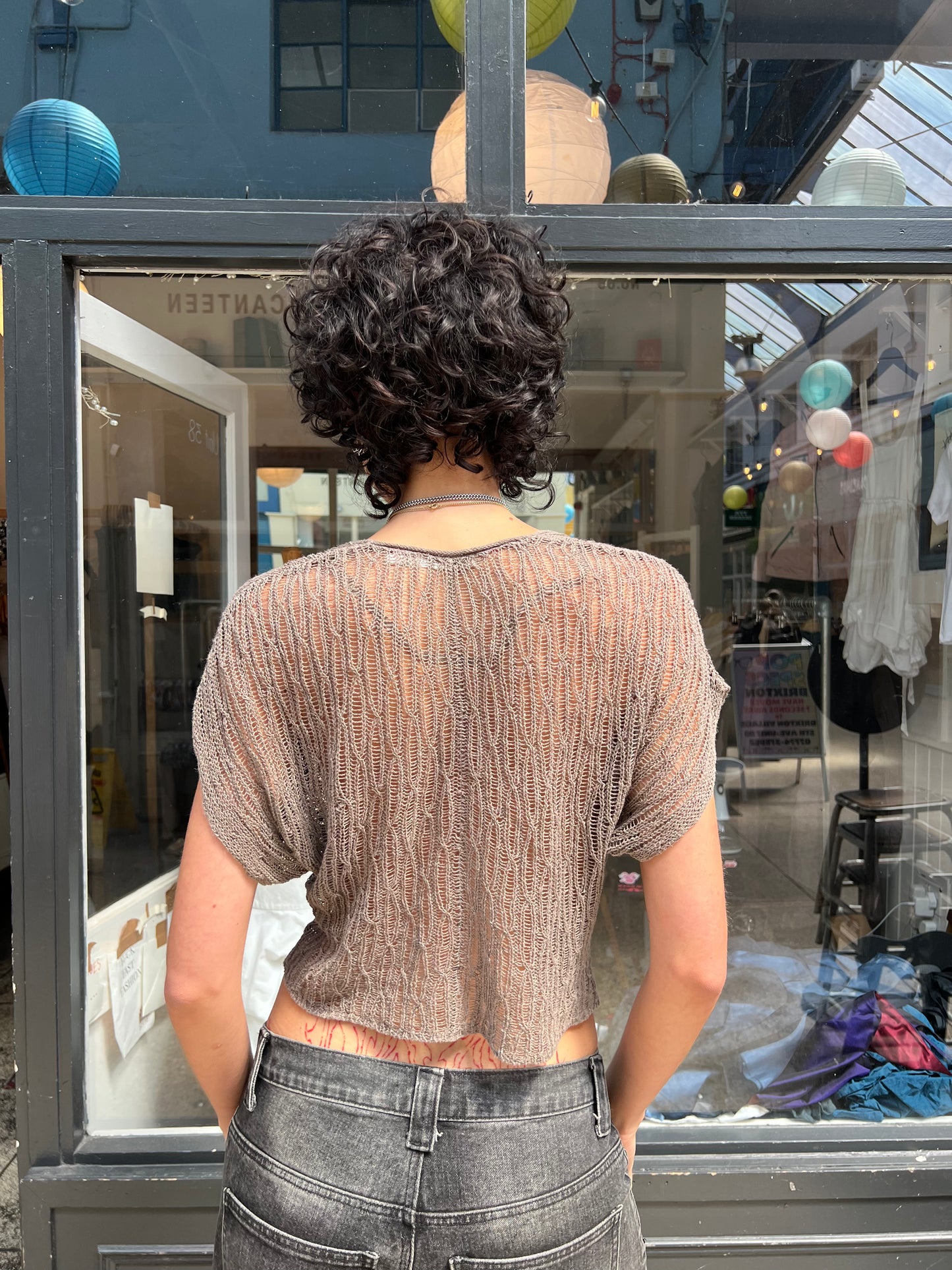 Brown crochet cardigan