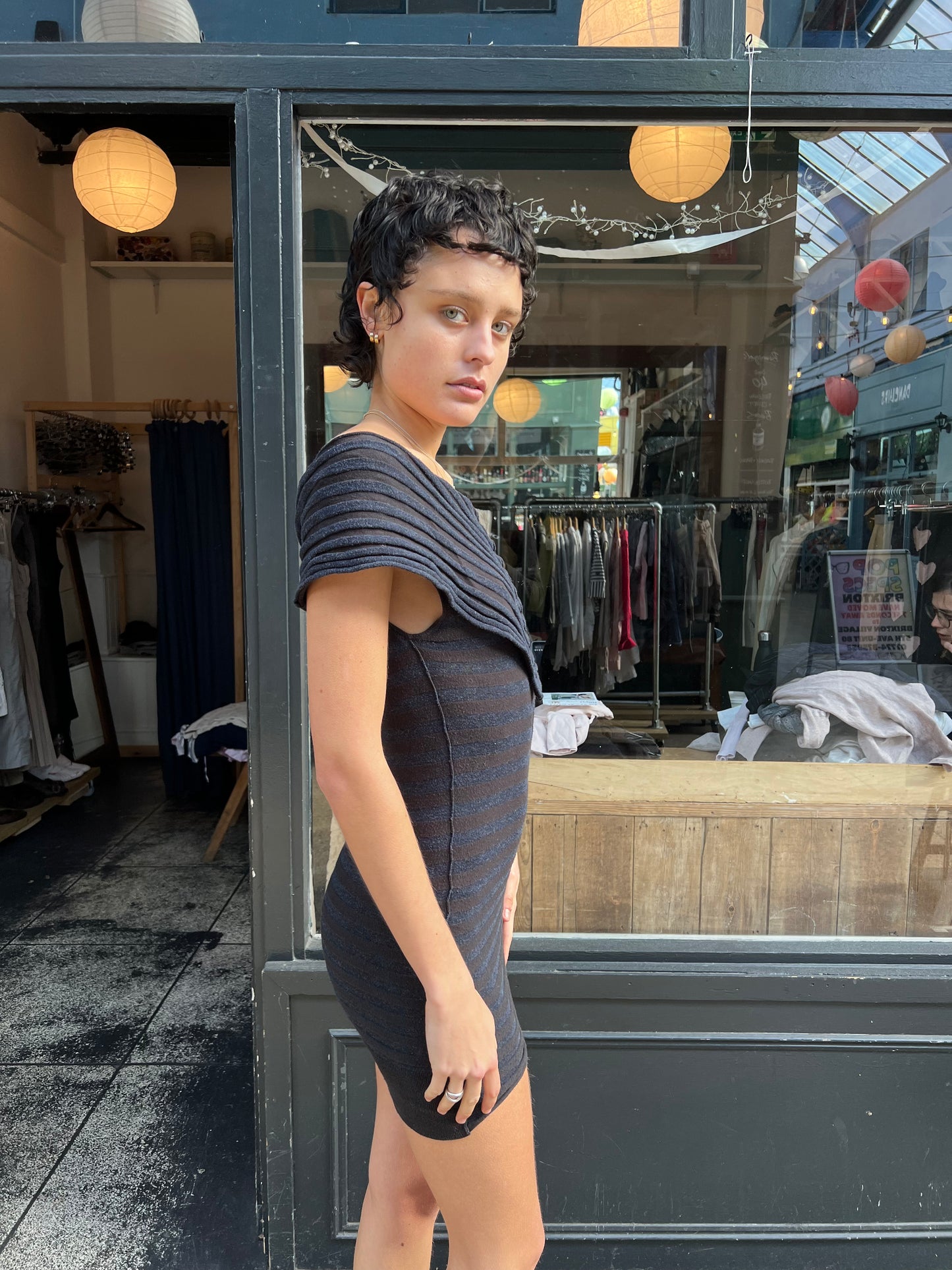 ALL SAINTS stripey mini dress