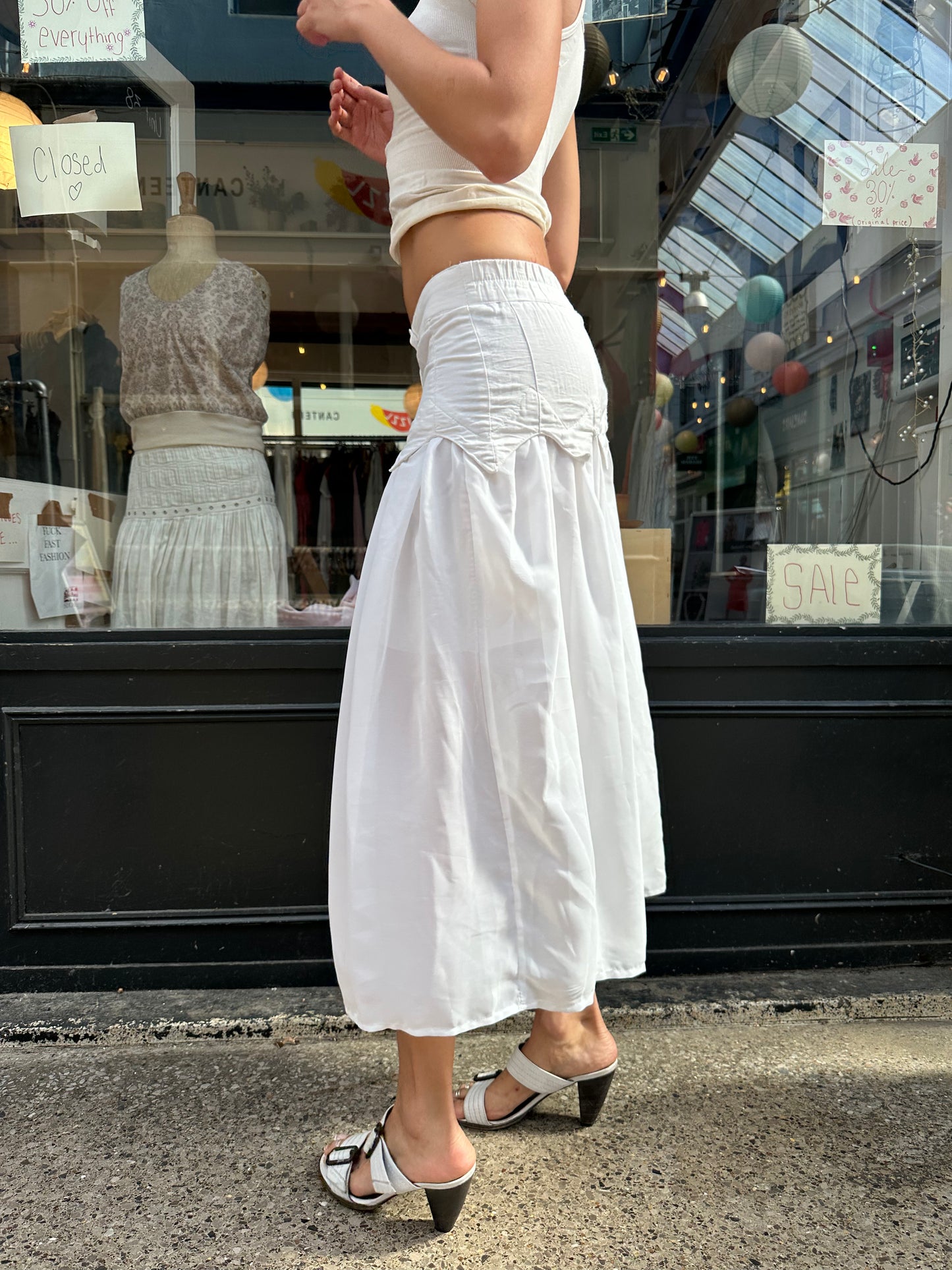 Drop waist skirt