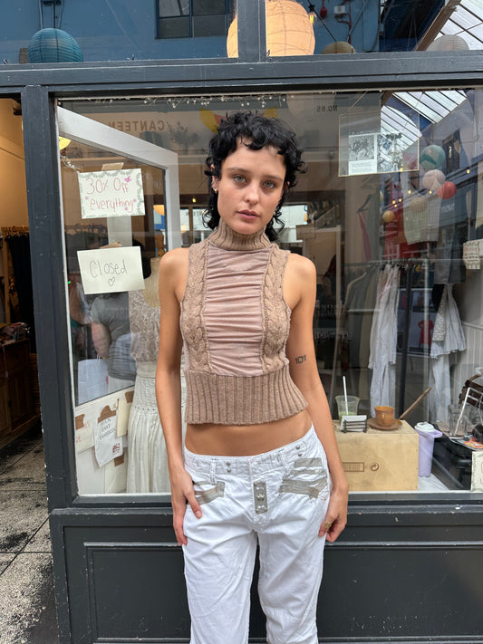 knit and sheer top