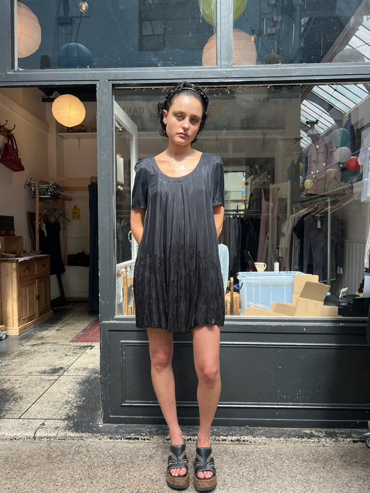 ALL SAINTS black sequin baby doll dress