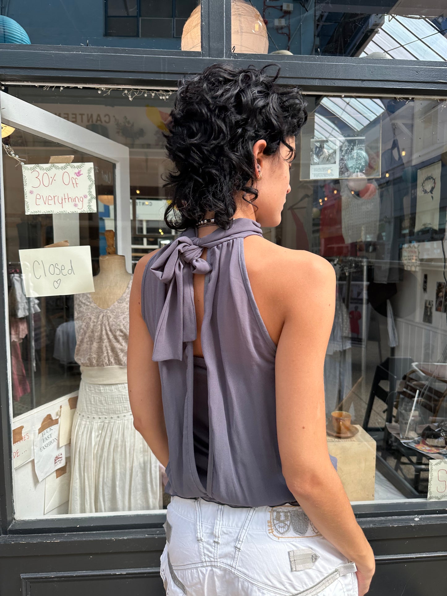 High neck top