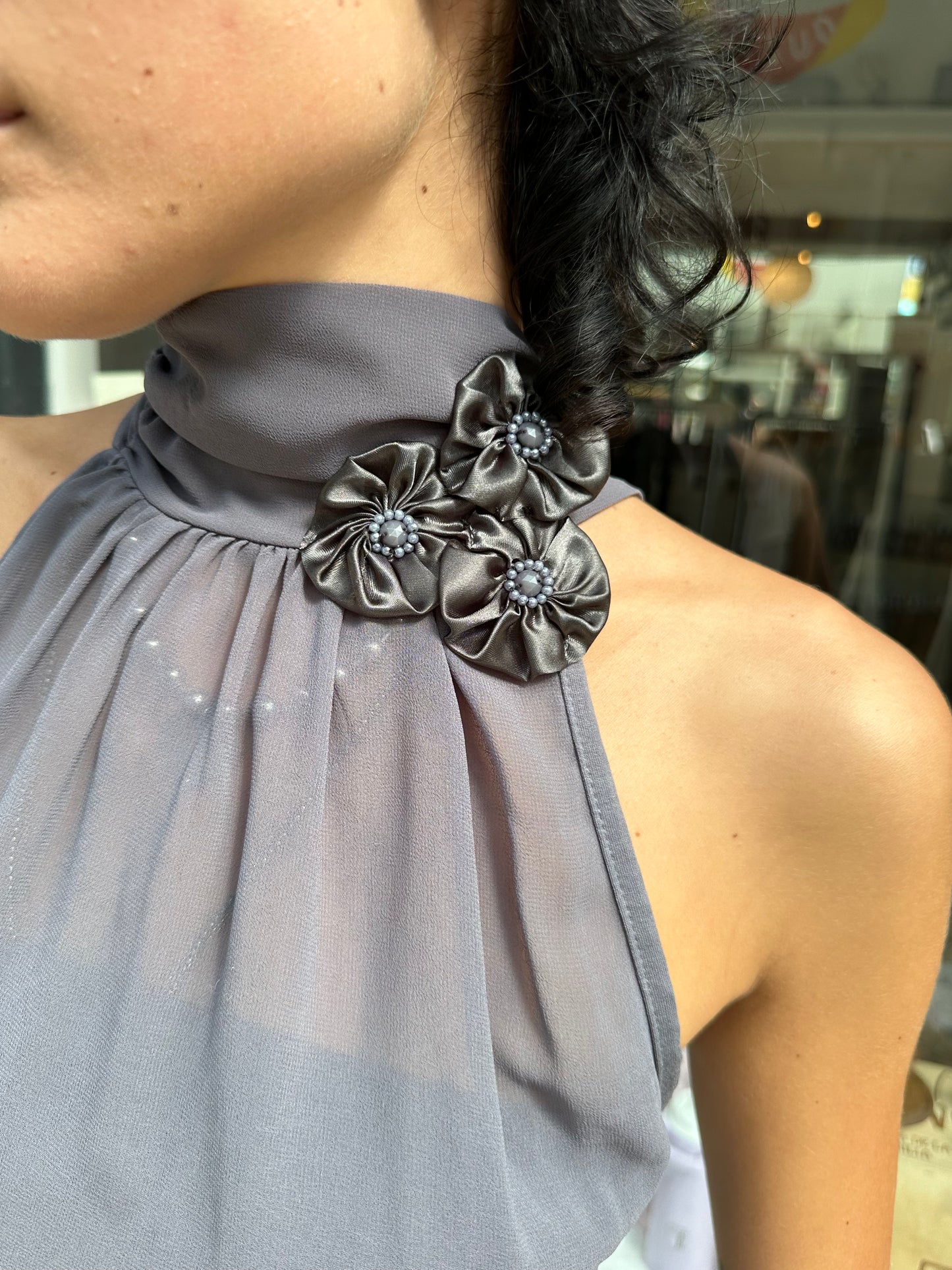 High neck top
