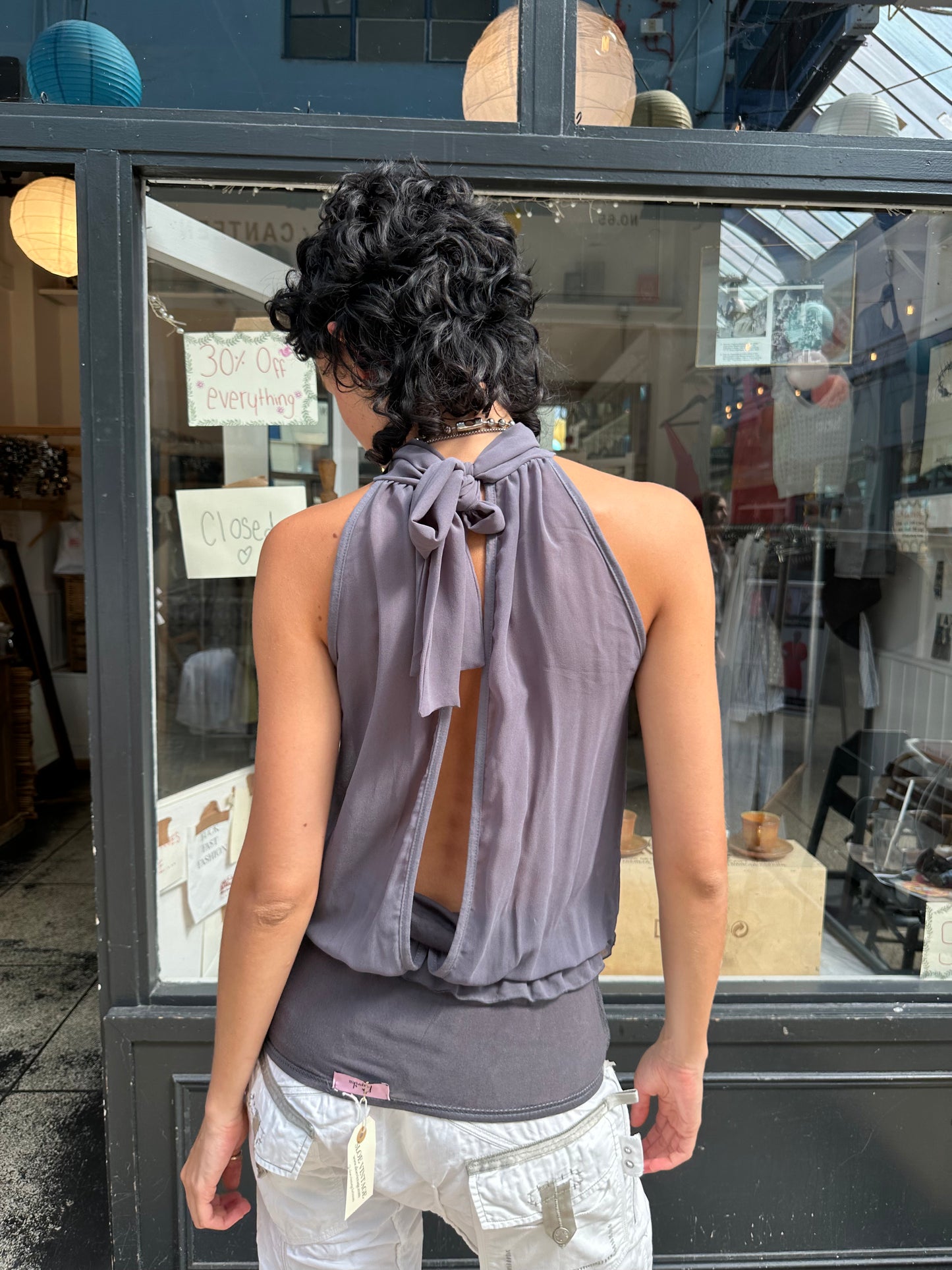 High neck top