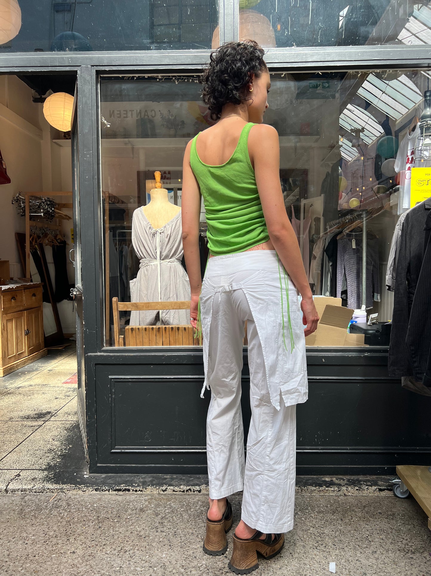 White apron trousers