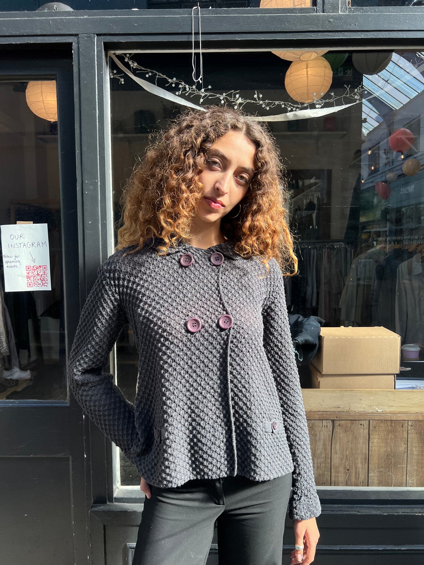 Textured cardigan