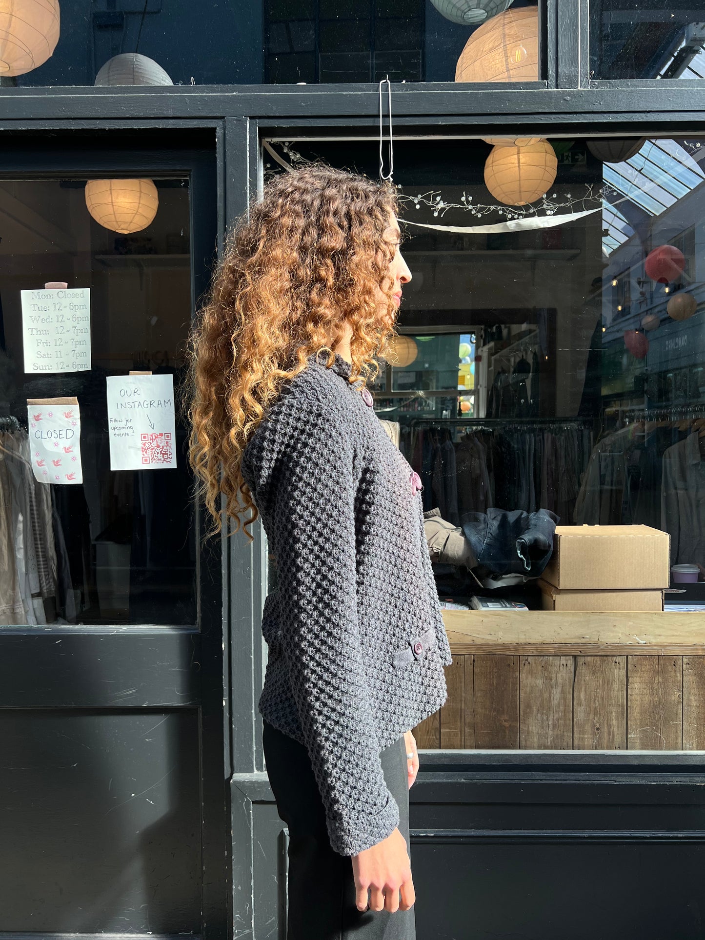 Textured cardigan