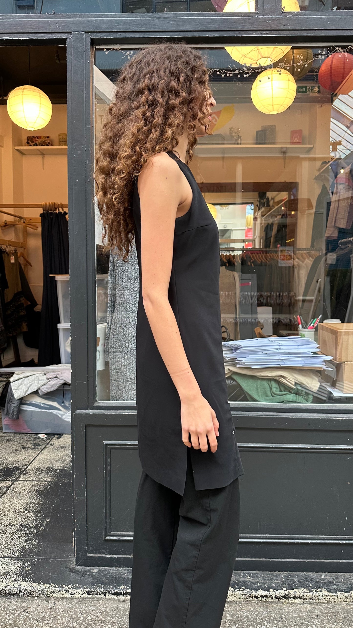 Versace dress black with slits