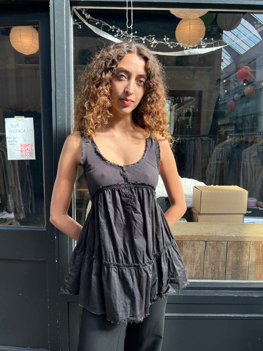 ALL SAINTS Charcoal vest top