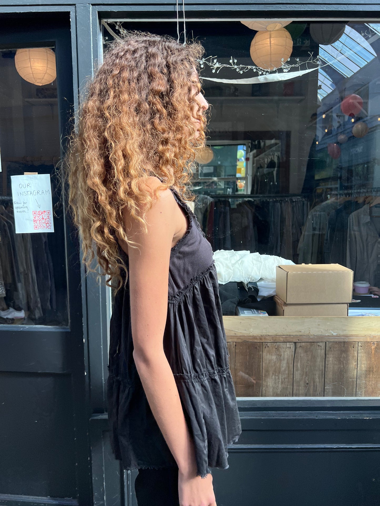 ALL SAINTS Charcoal vest top