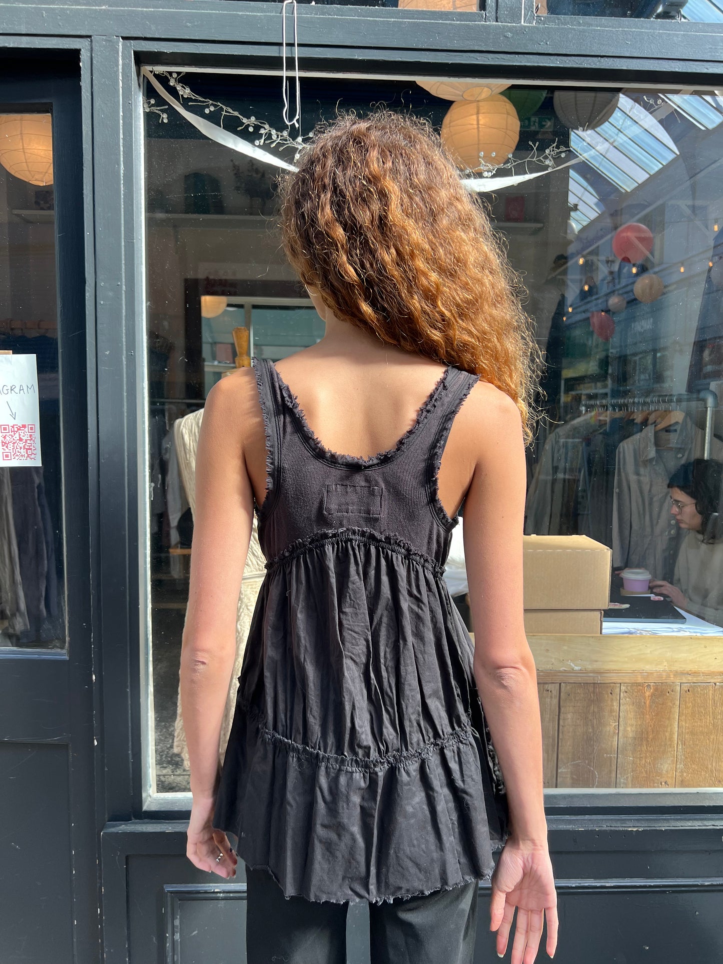 ALL SAINTS Charcoal vest top