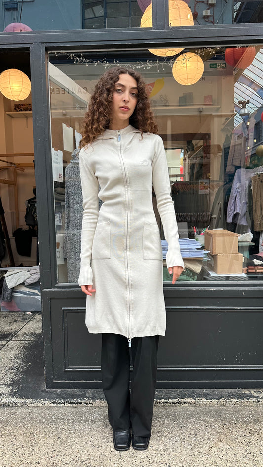 Cream hooded jumper dress