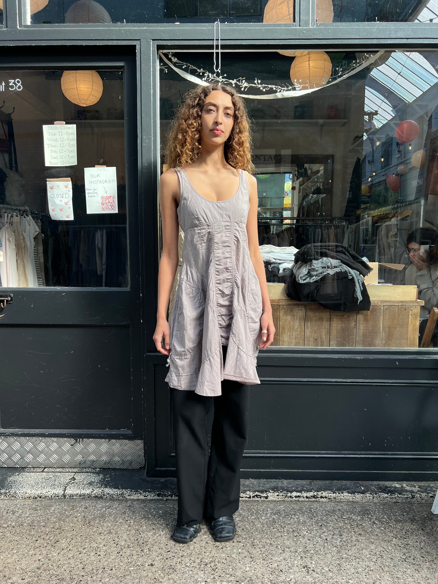 Light brown mini dress