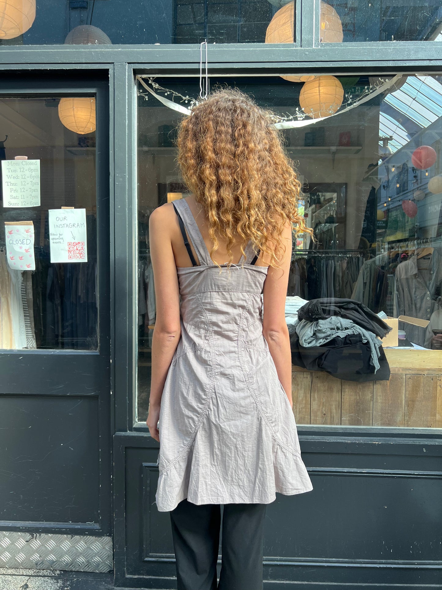 Light brown mini dress