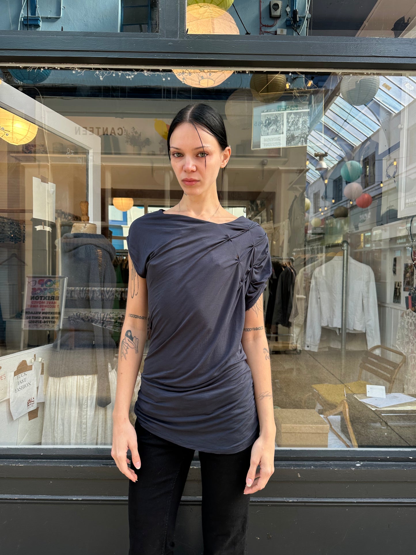 Navy blue slouchy tshirt