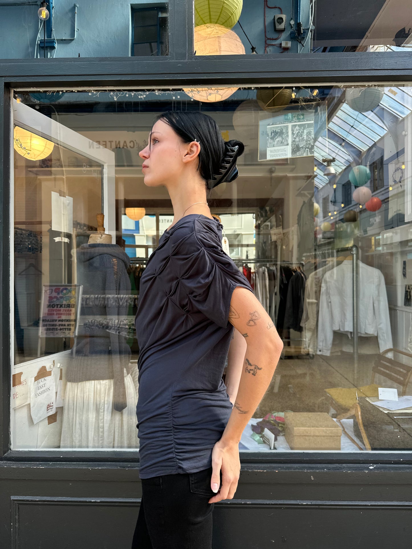 Navy blue slouchy tshirt