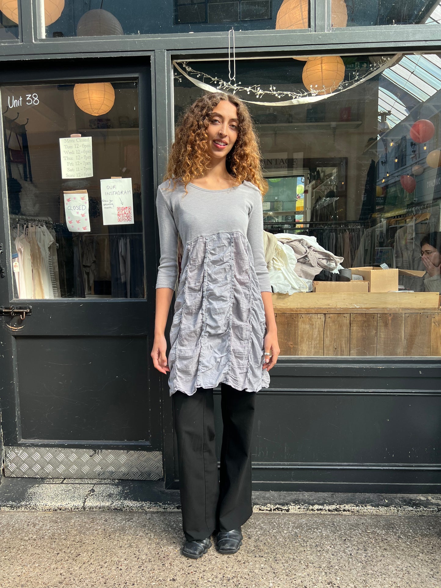 Grey long sleeve tunic