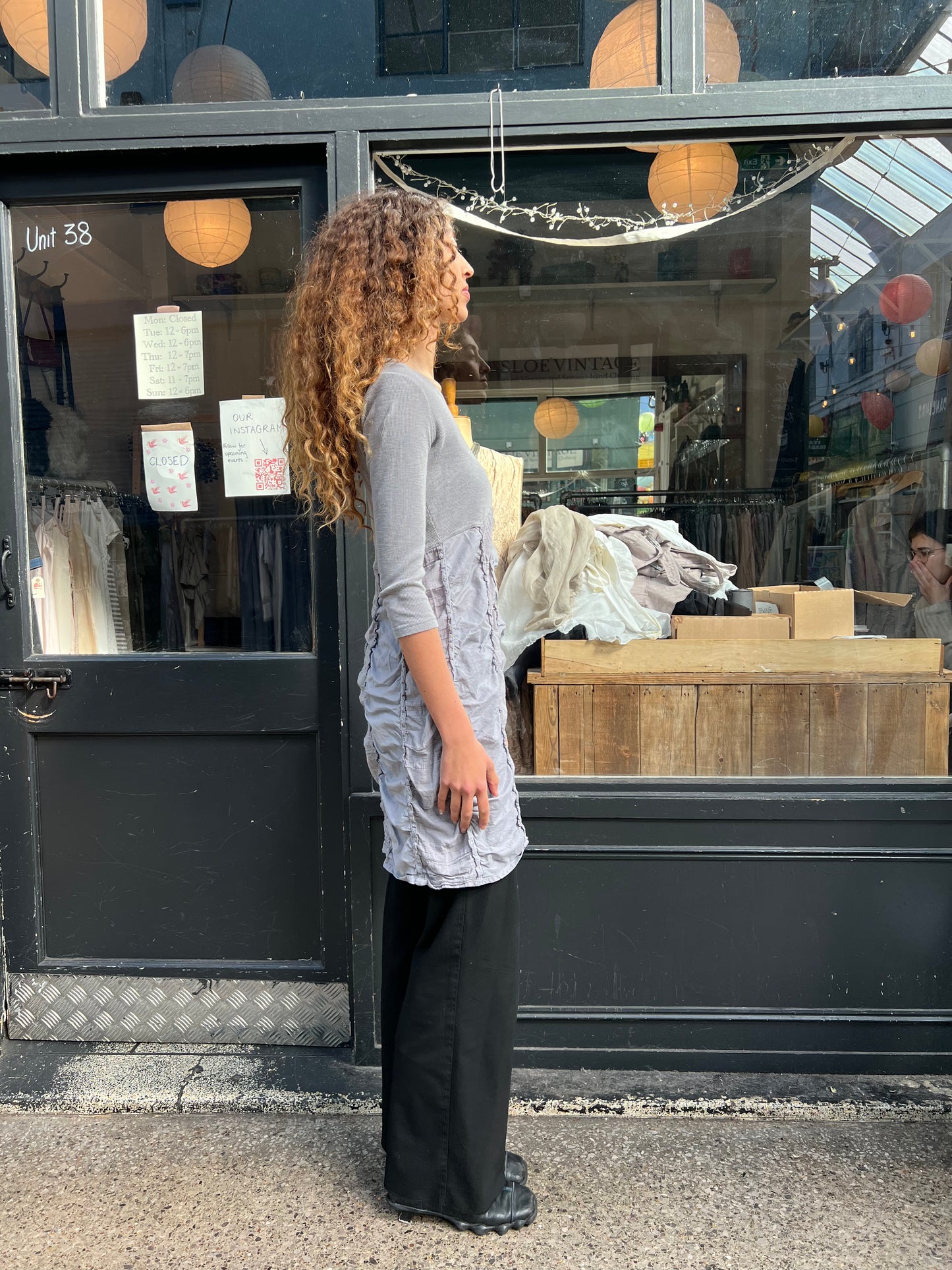 Grey long sleeve tunic