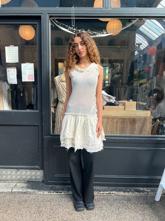 ALL SAINTS drop waist cotton slip dress