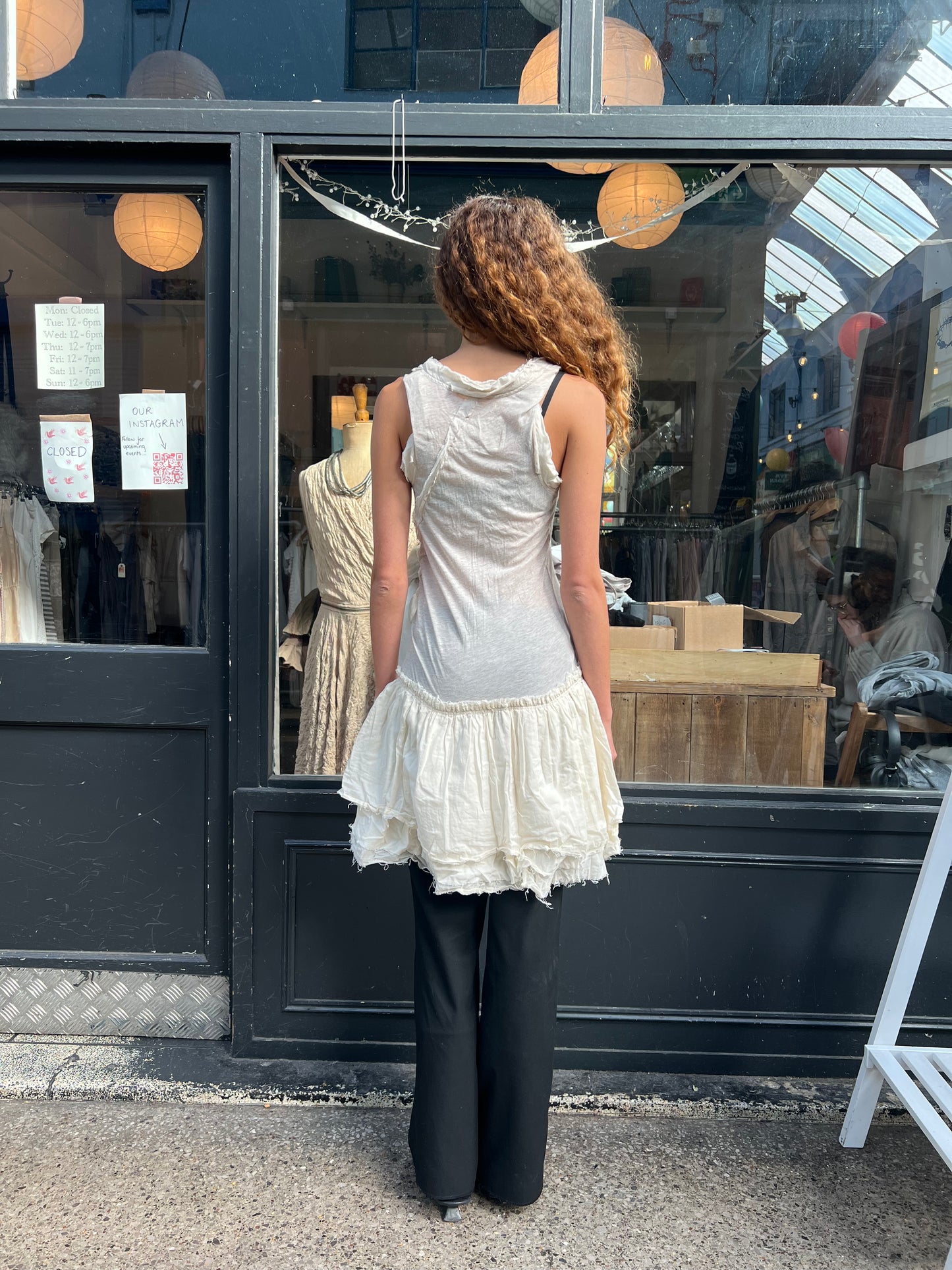 ALL SAINTS drop waist cotton slip dress