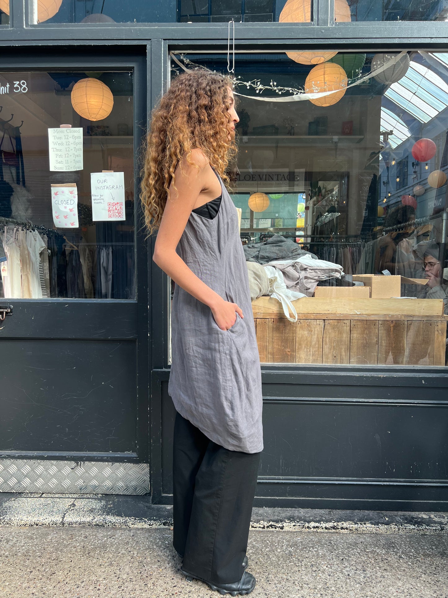 SARAH PACINI Grey Midi Dress