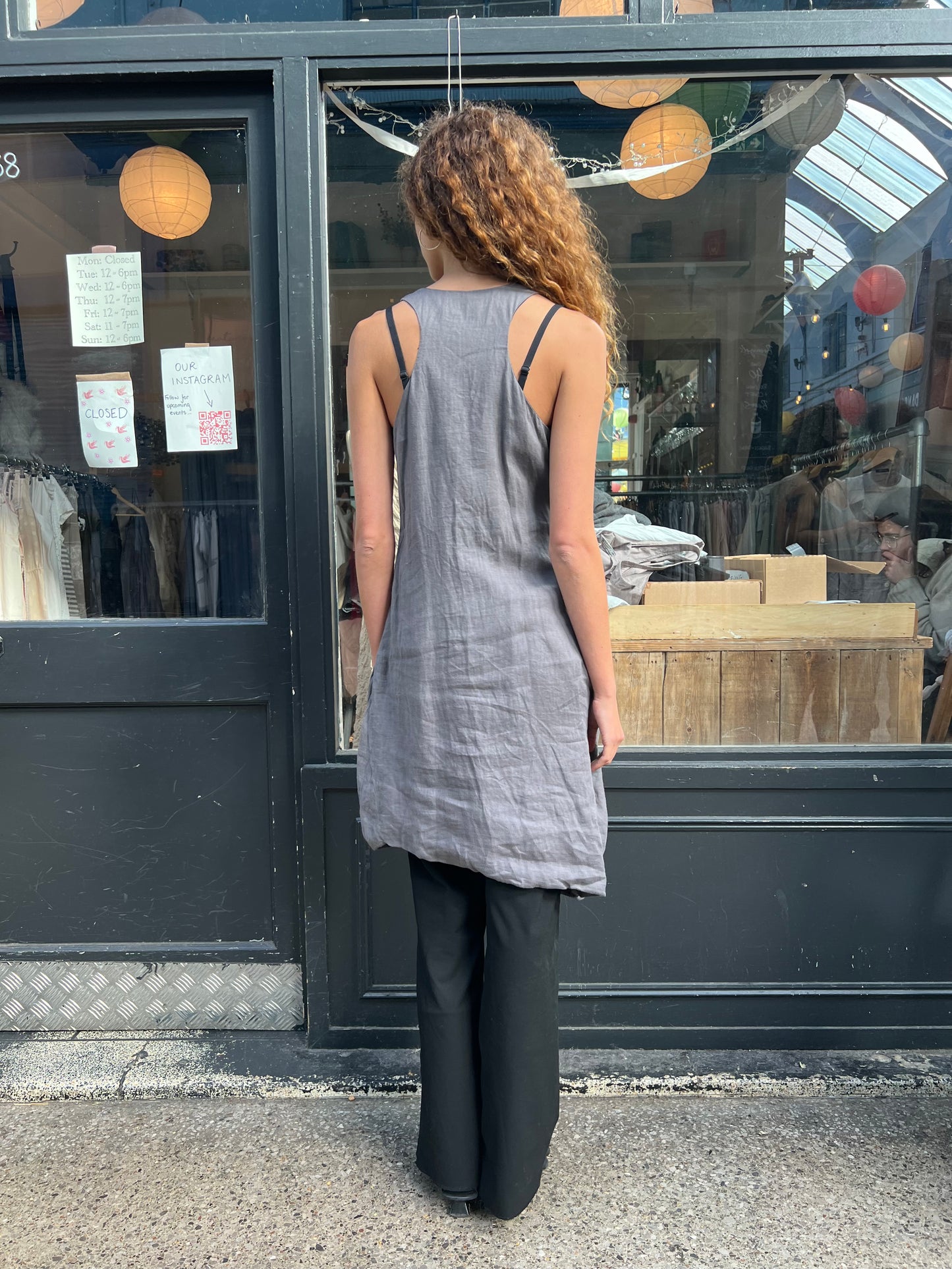 SARAH PACINI Grey Midi Dress
