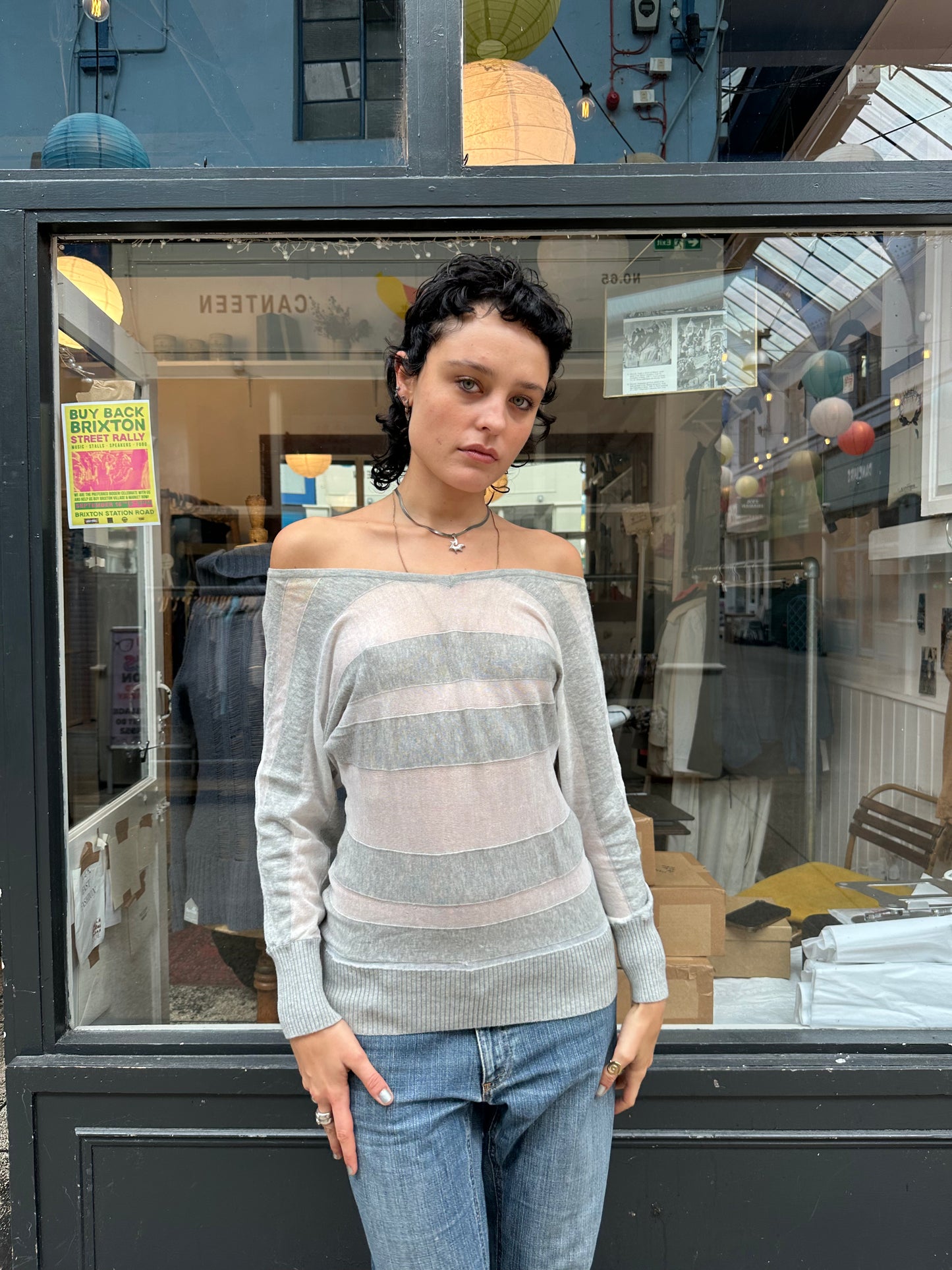 Nolita sheer cotton striped jumper