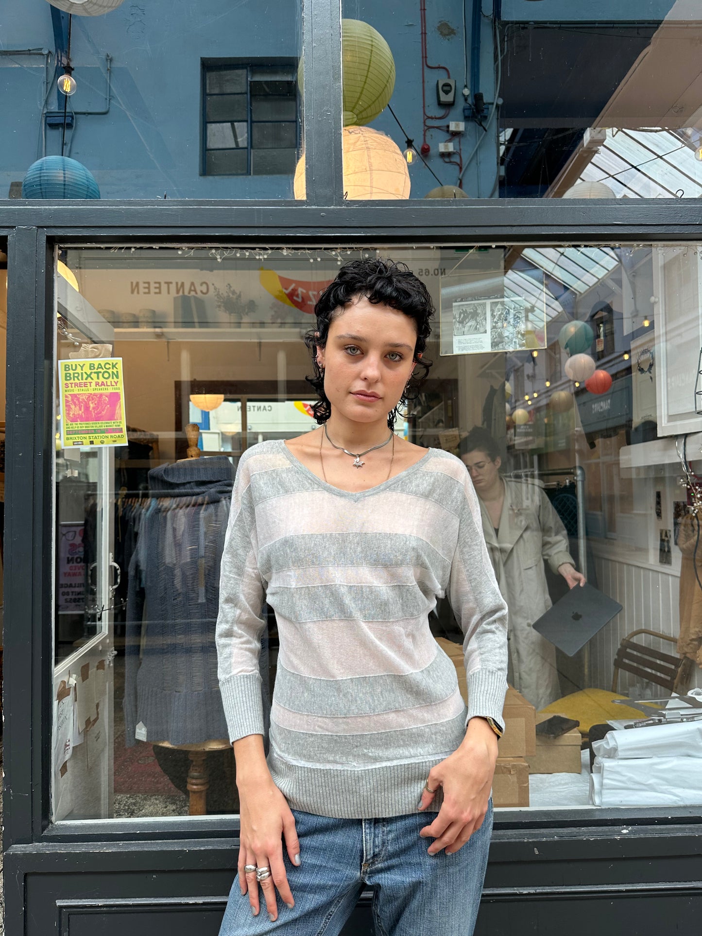 Nolita sheer cotton striped jumper