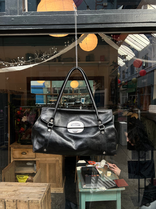 Black duffle style bag