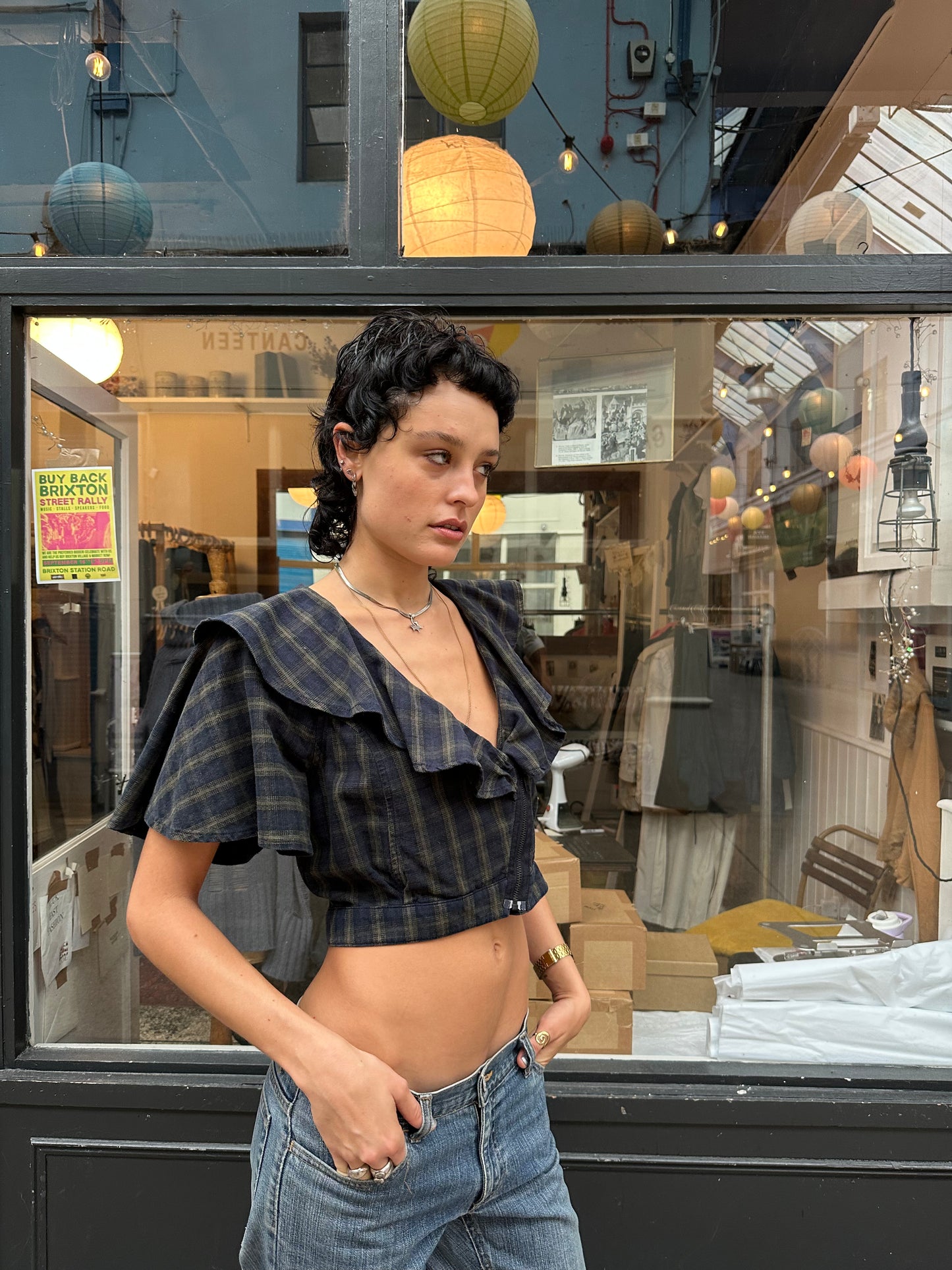 Tartan mini jacket