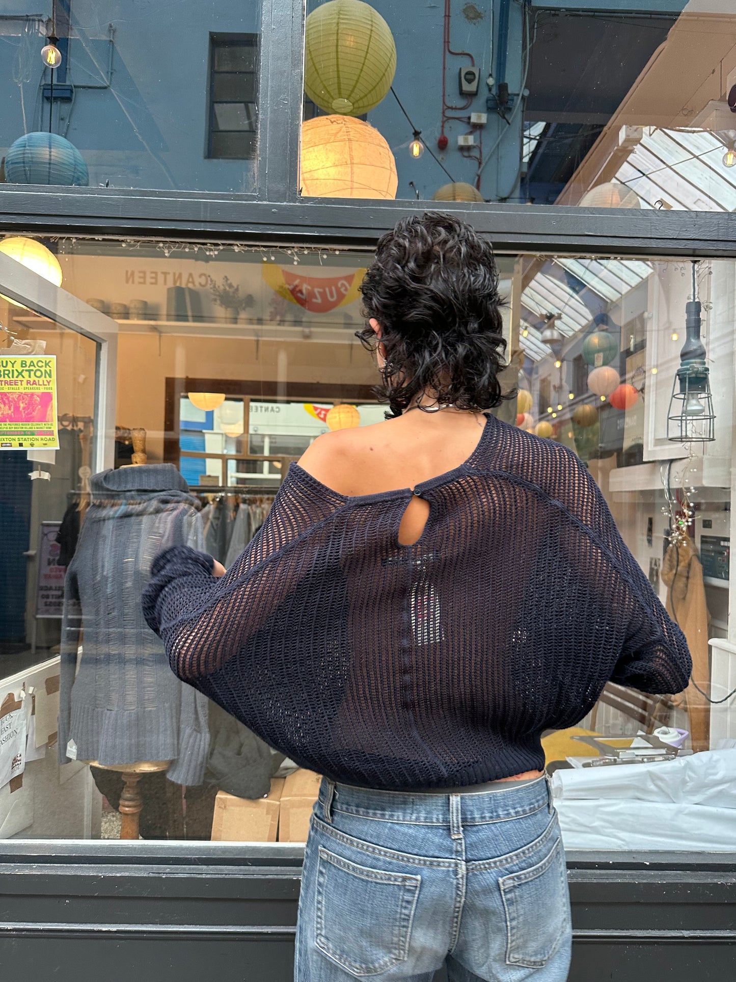 All Saints navy knit jumper