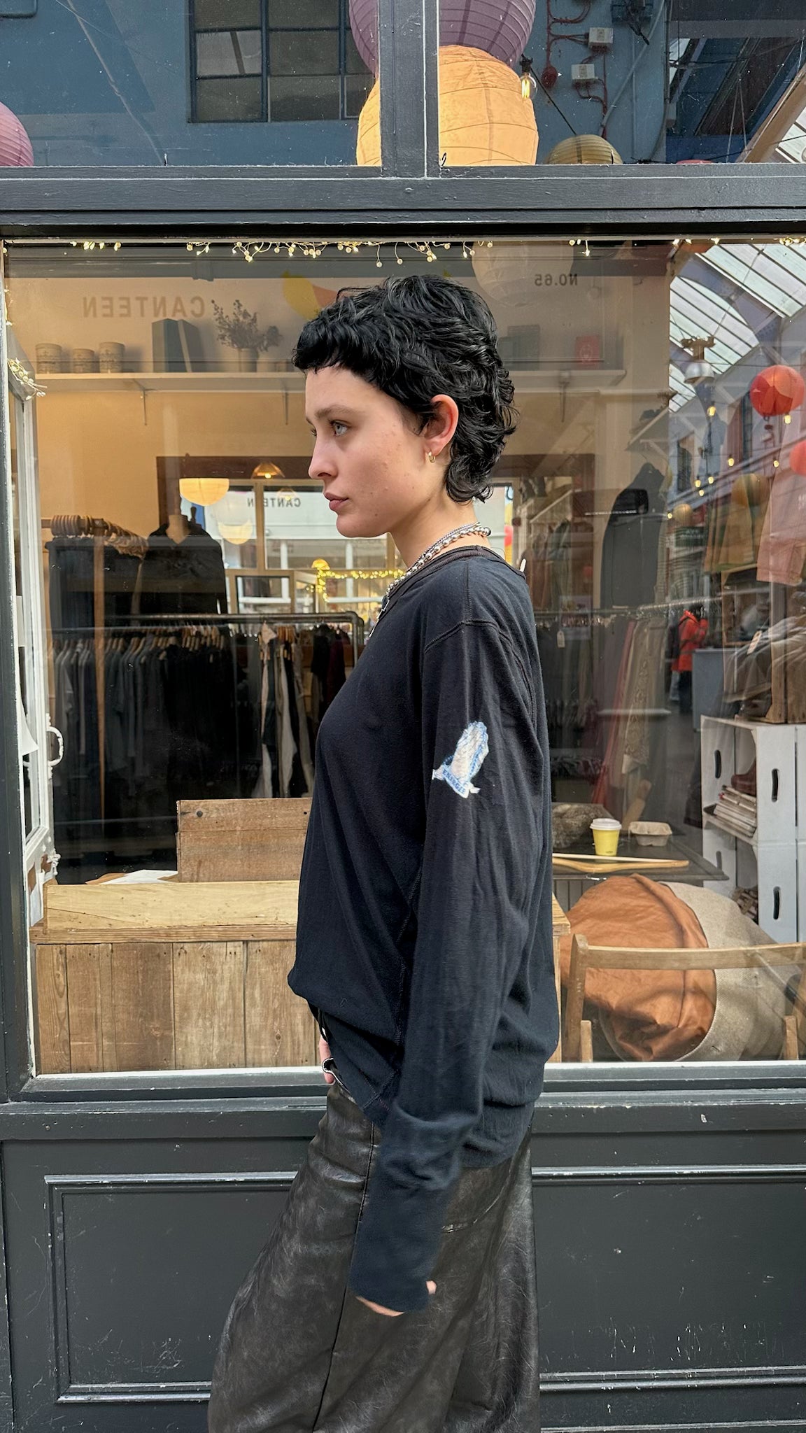 Long sleeve black top