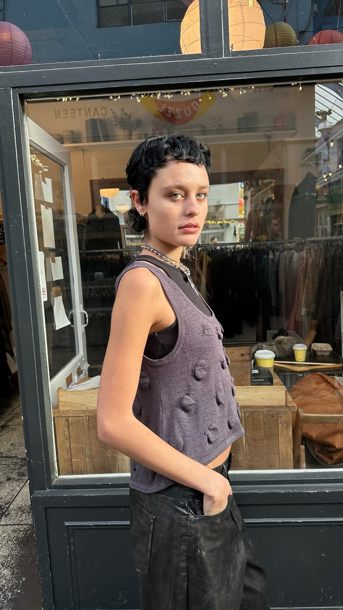 Textured vest top