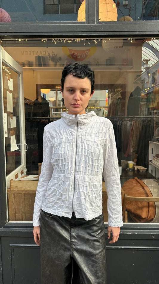 White textured jacket
