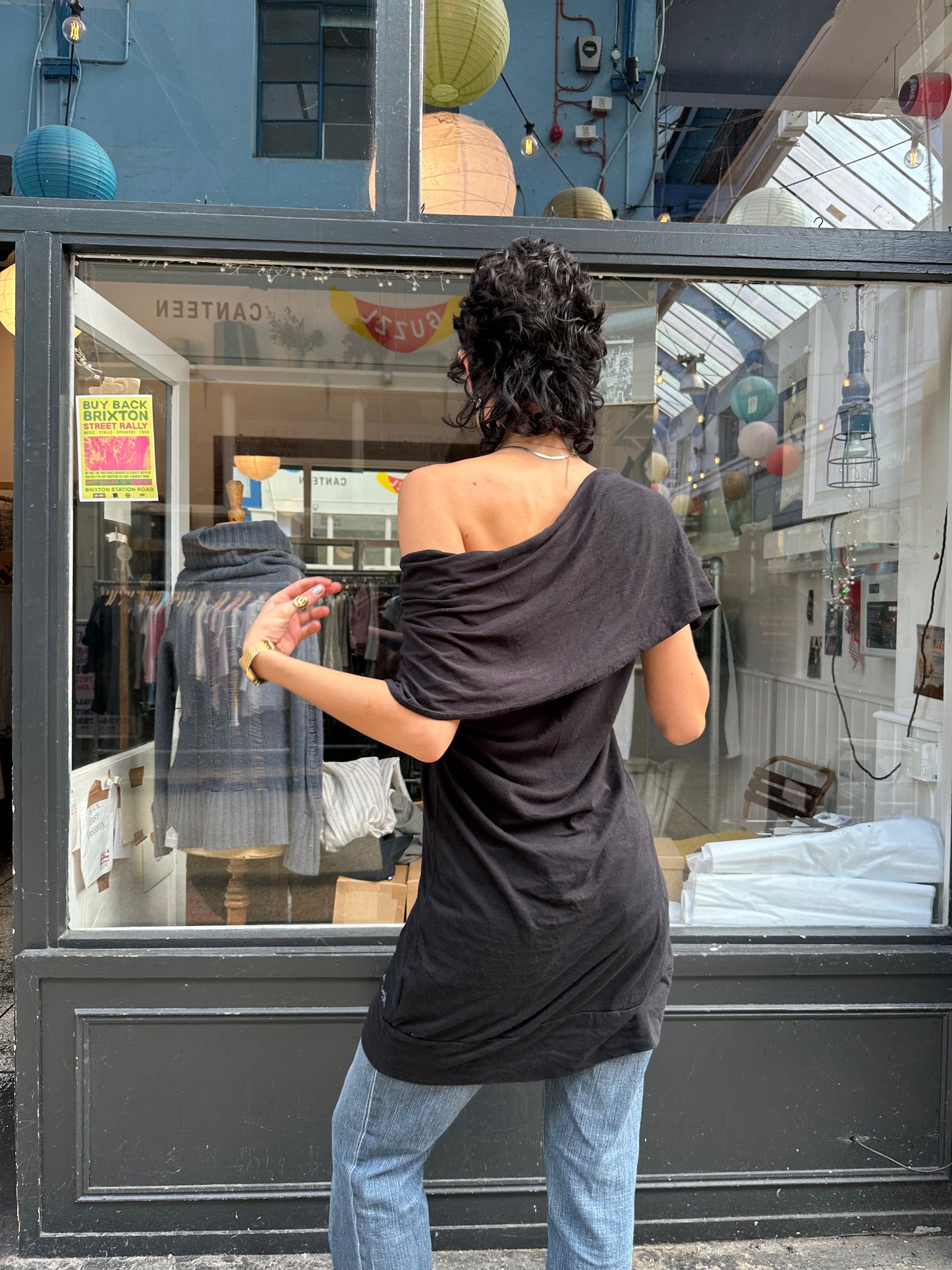 Bench black button up dress