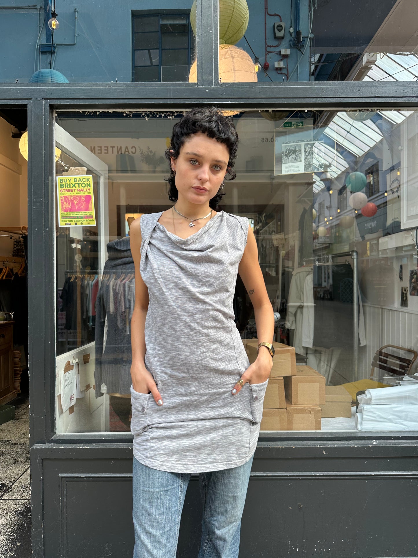 bench grey cotton tunic