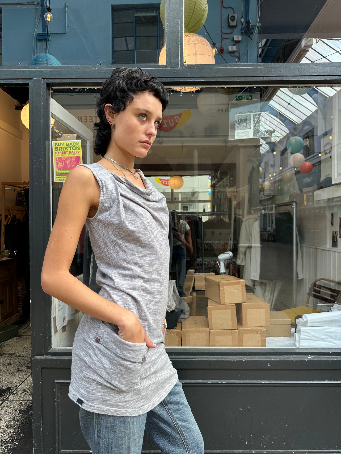 bench grey cotton tunic