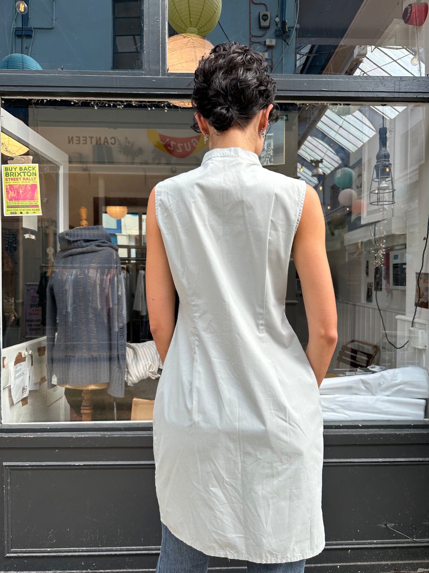 Grey shift dress