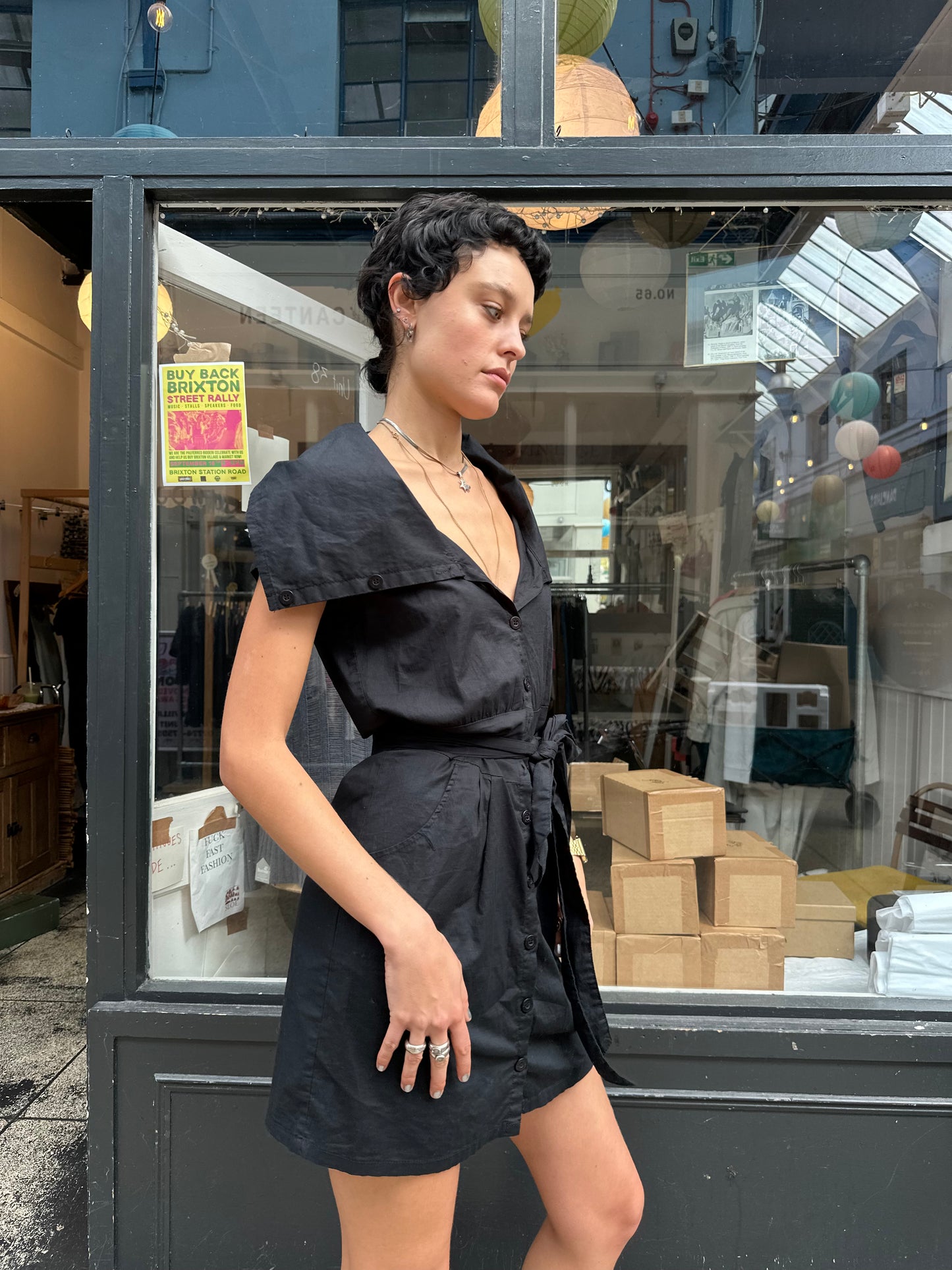 Bench cotton button up cargo dress