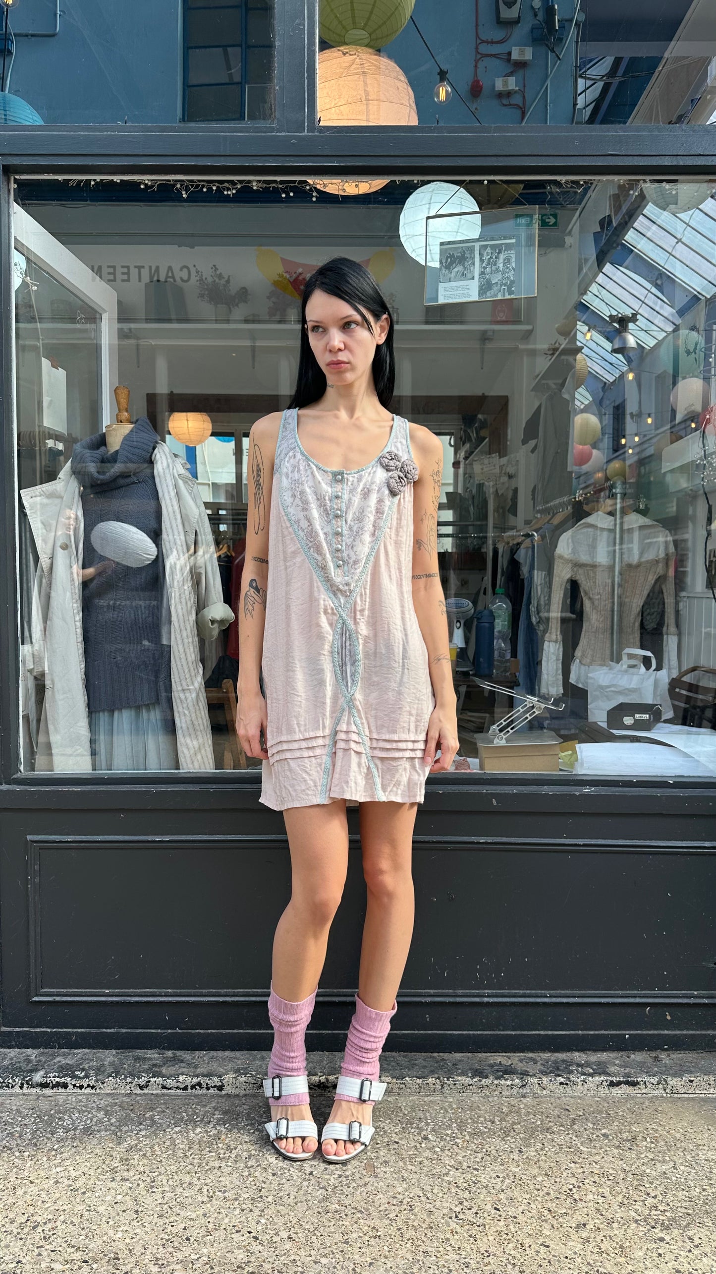 Pink mini tunic dress