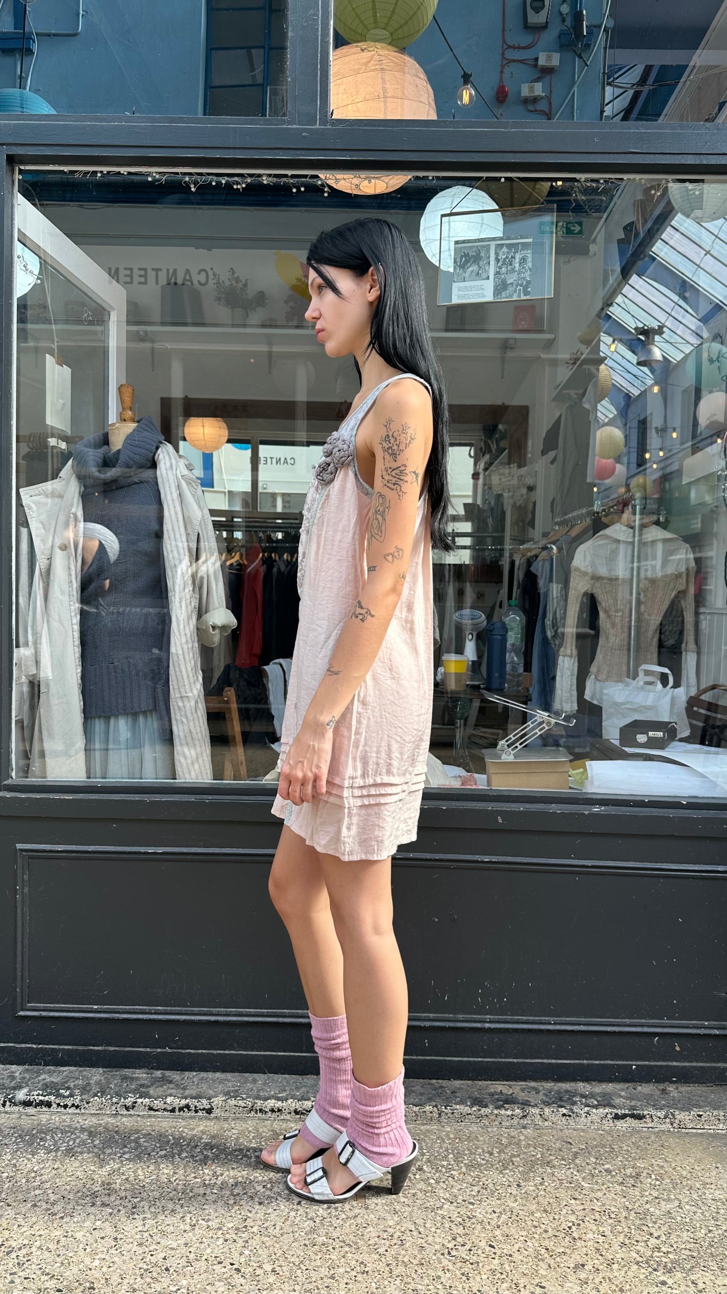 Pink mini tunic dress
