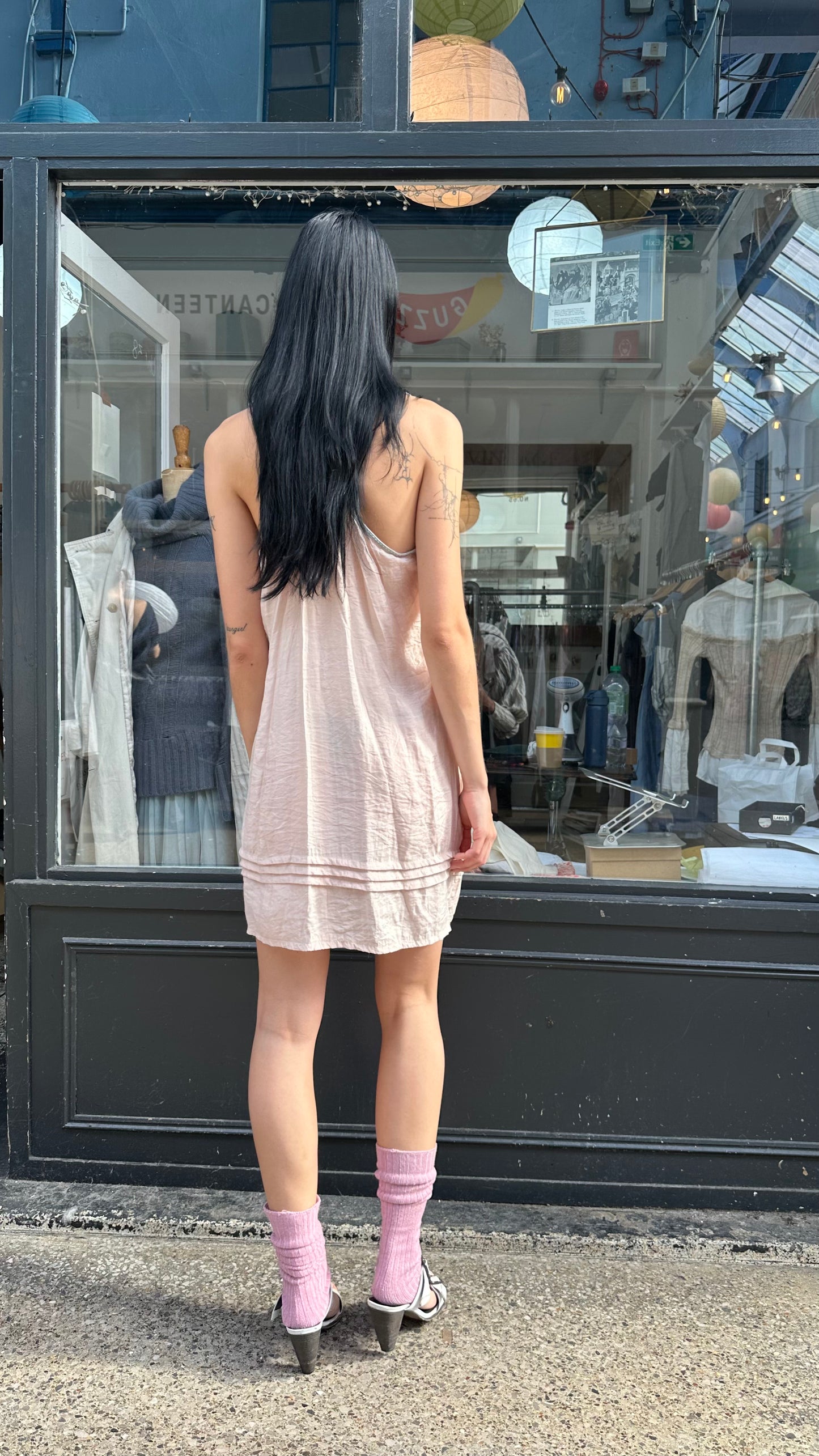 Pink mini tunic dress