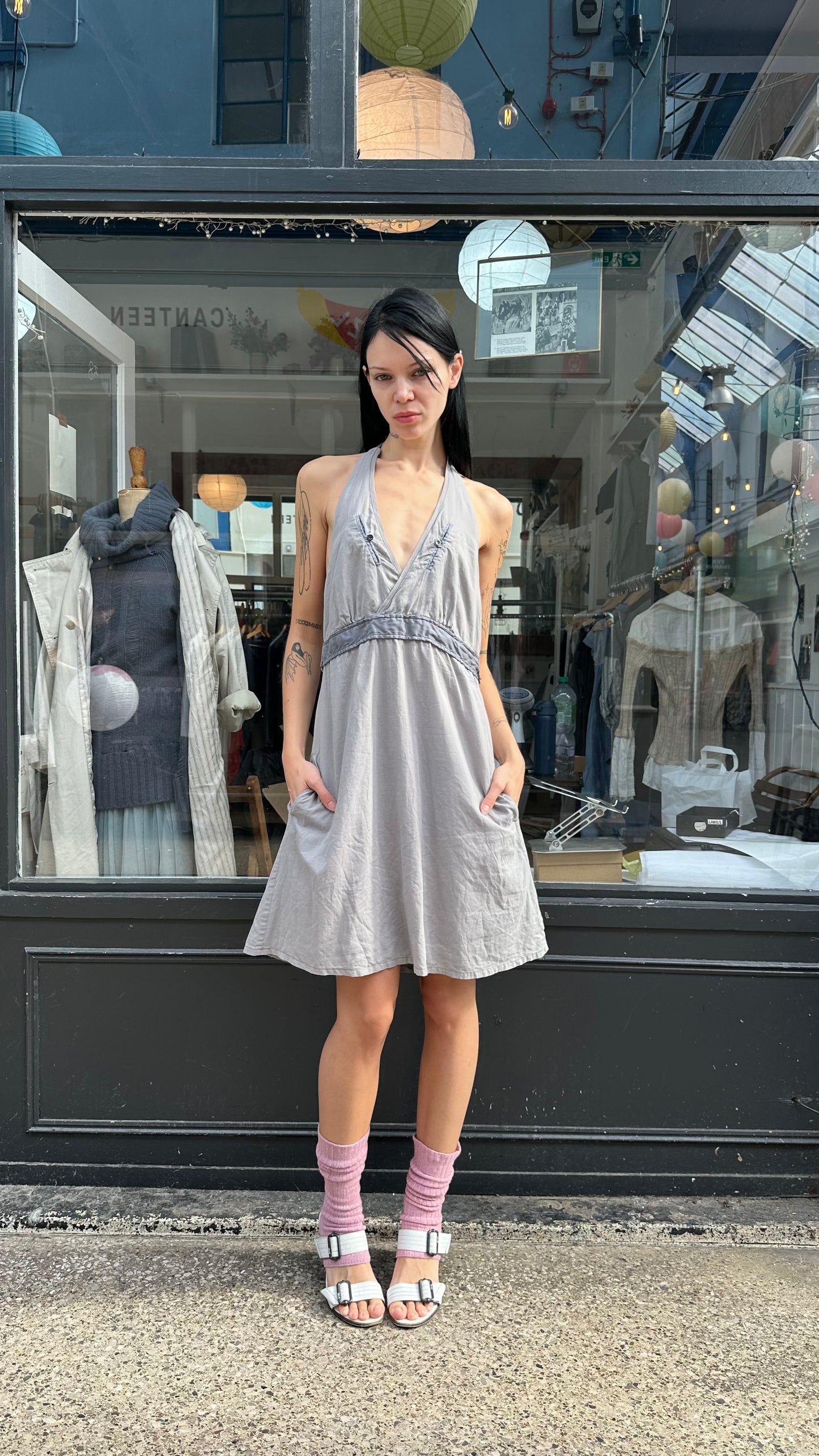 Gstar grey halter dress
