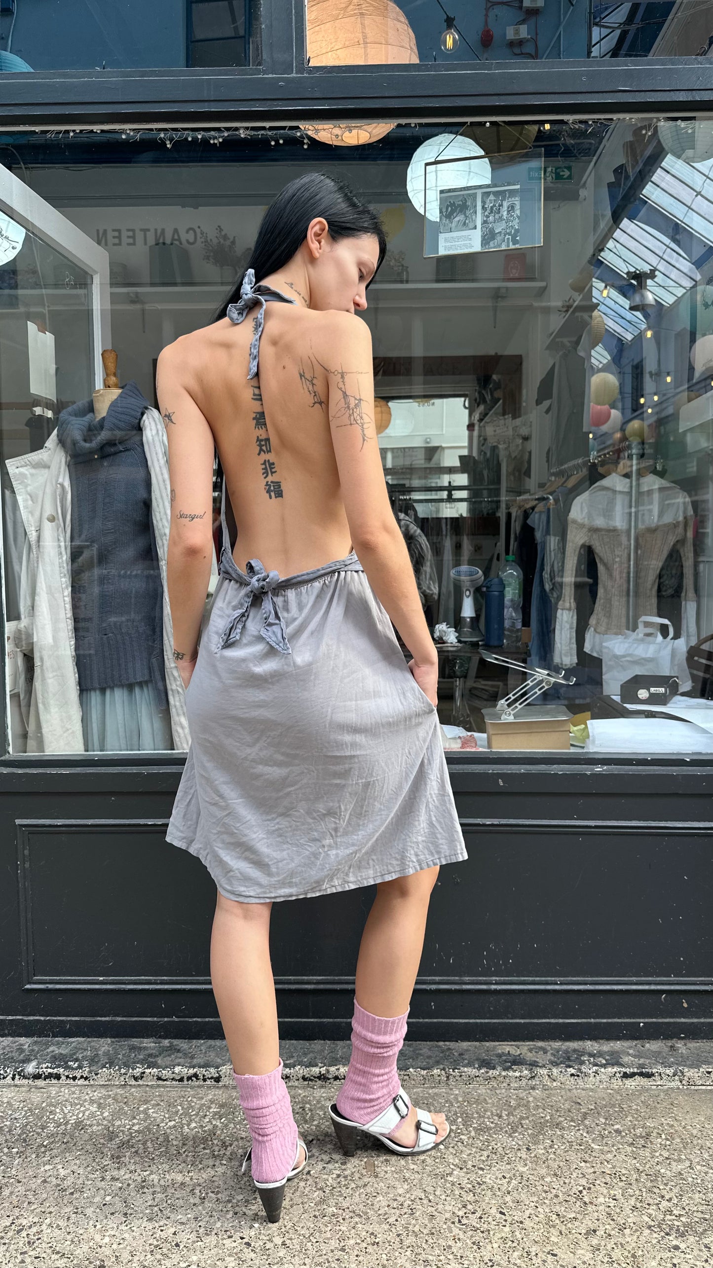 Gstar grey halter dress