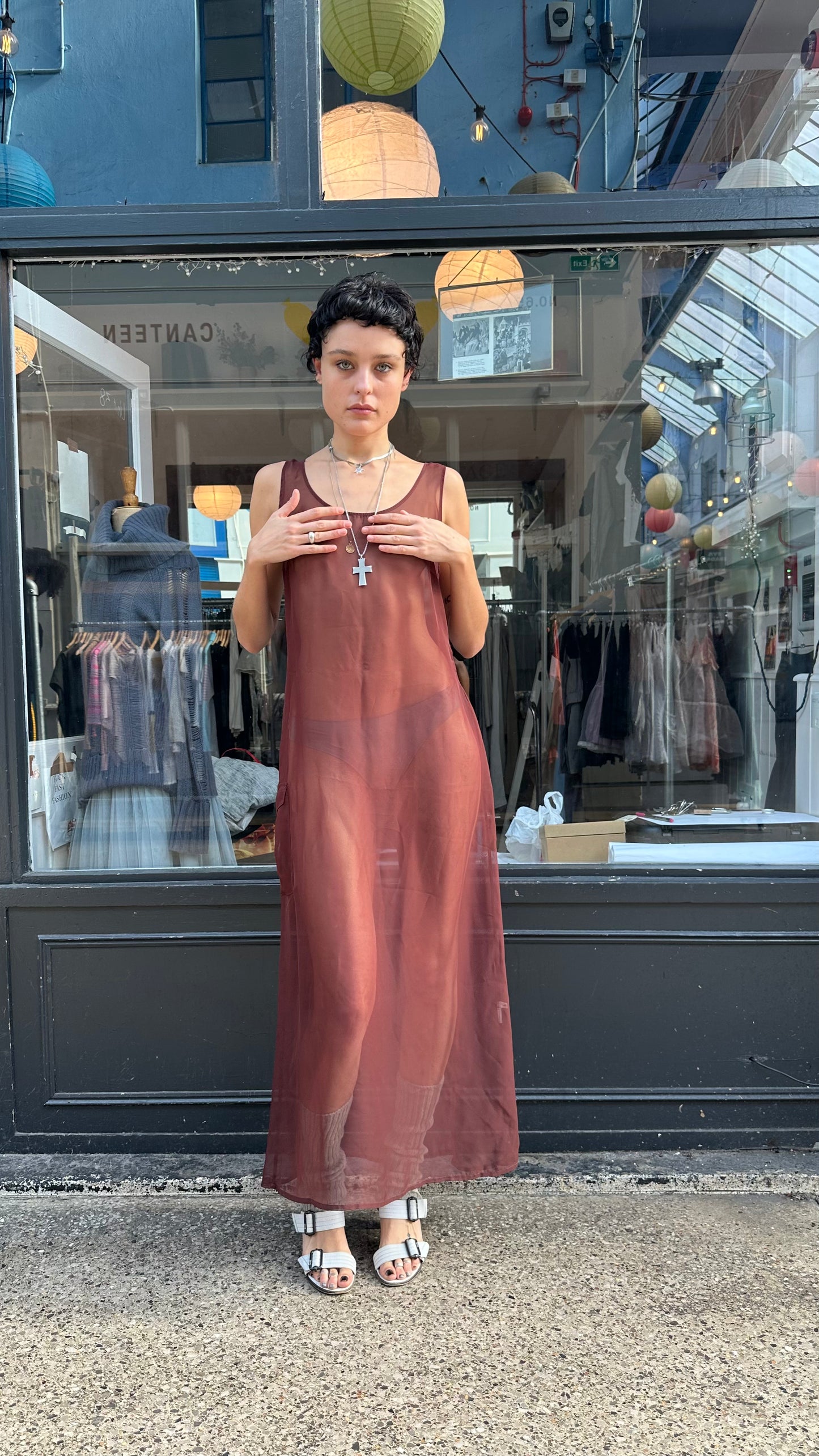 Sheer maxi dress