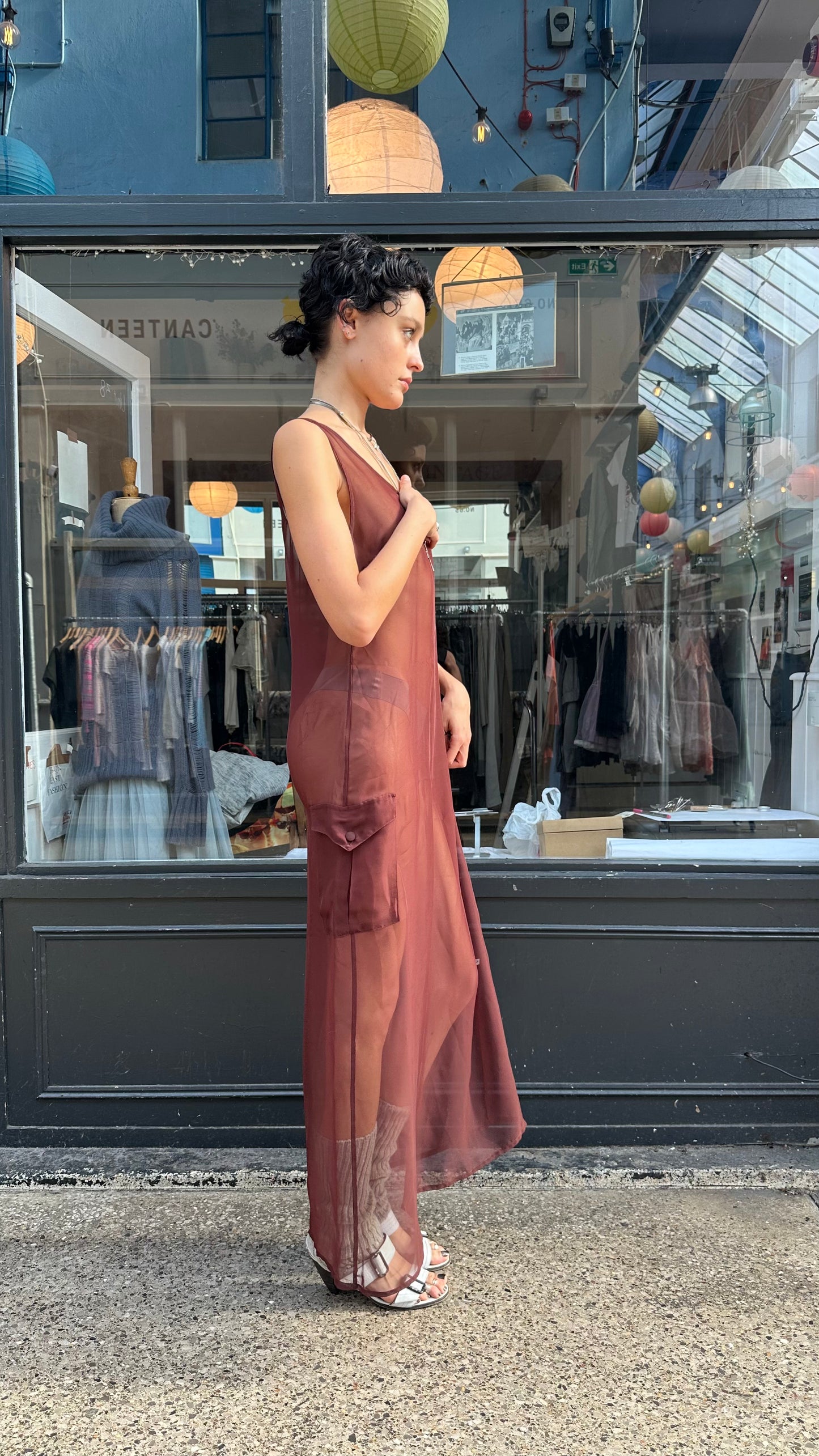 Sheer maxi dress