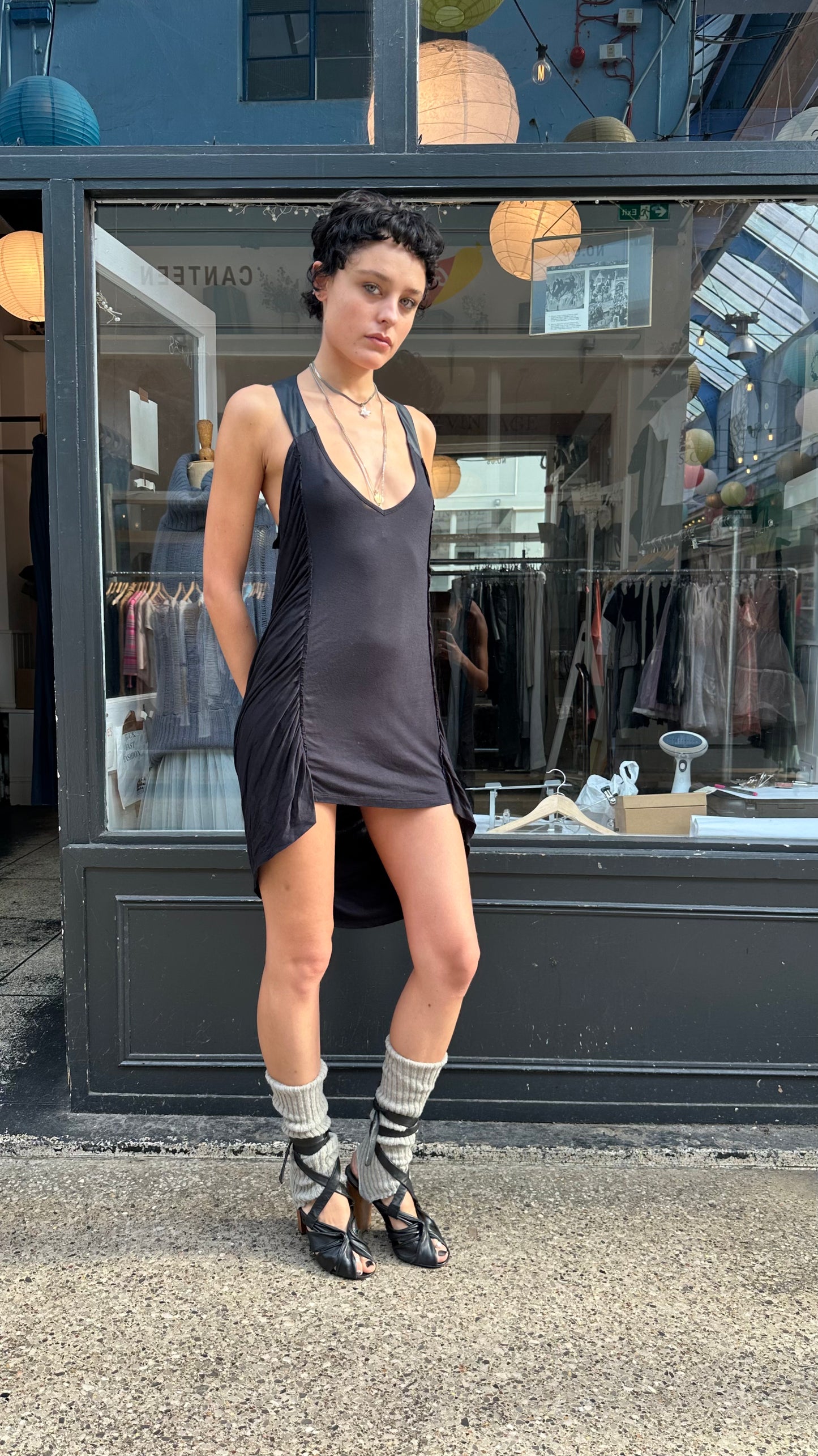 Black mini dress