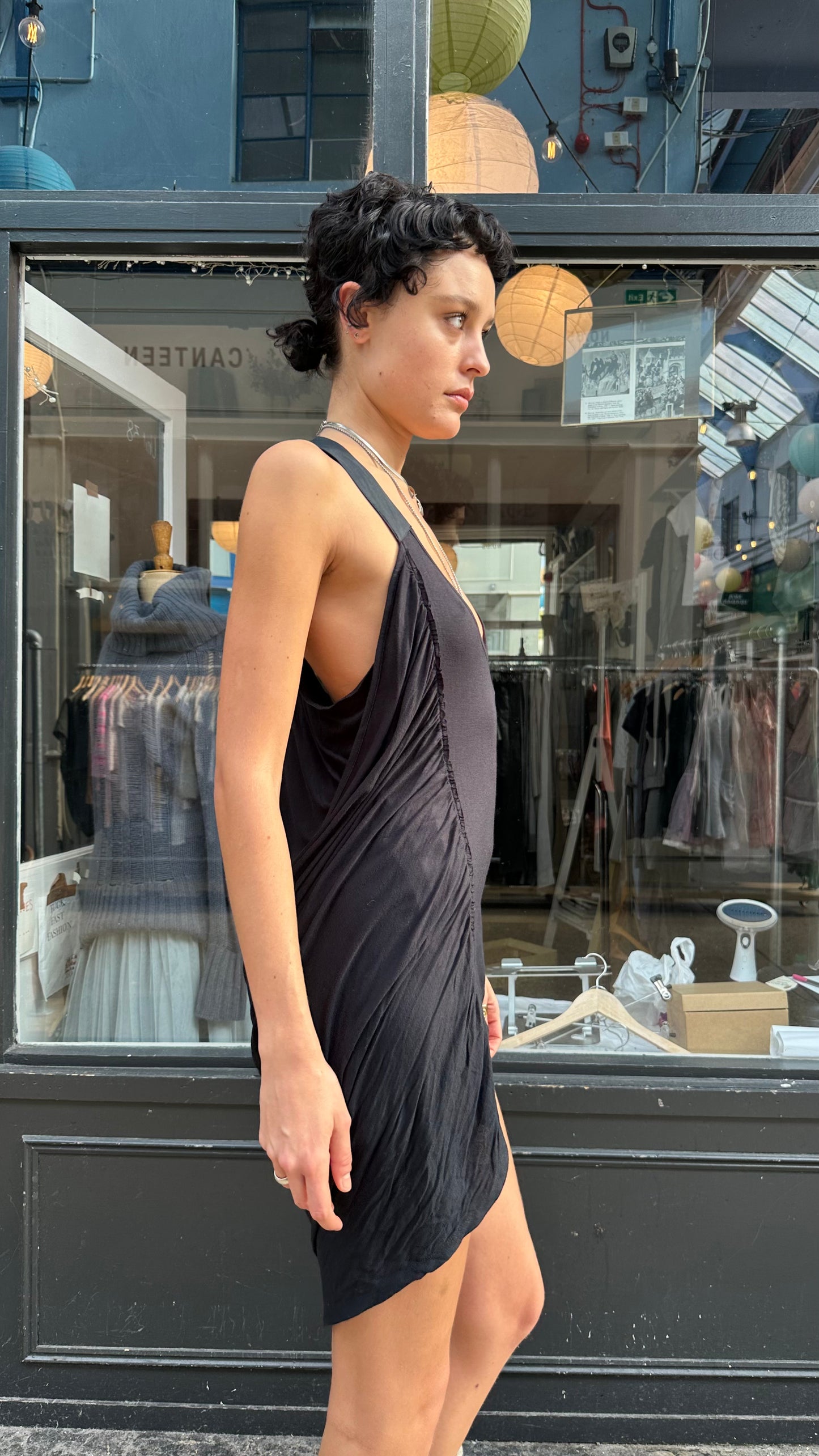 Black mini dress