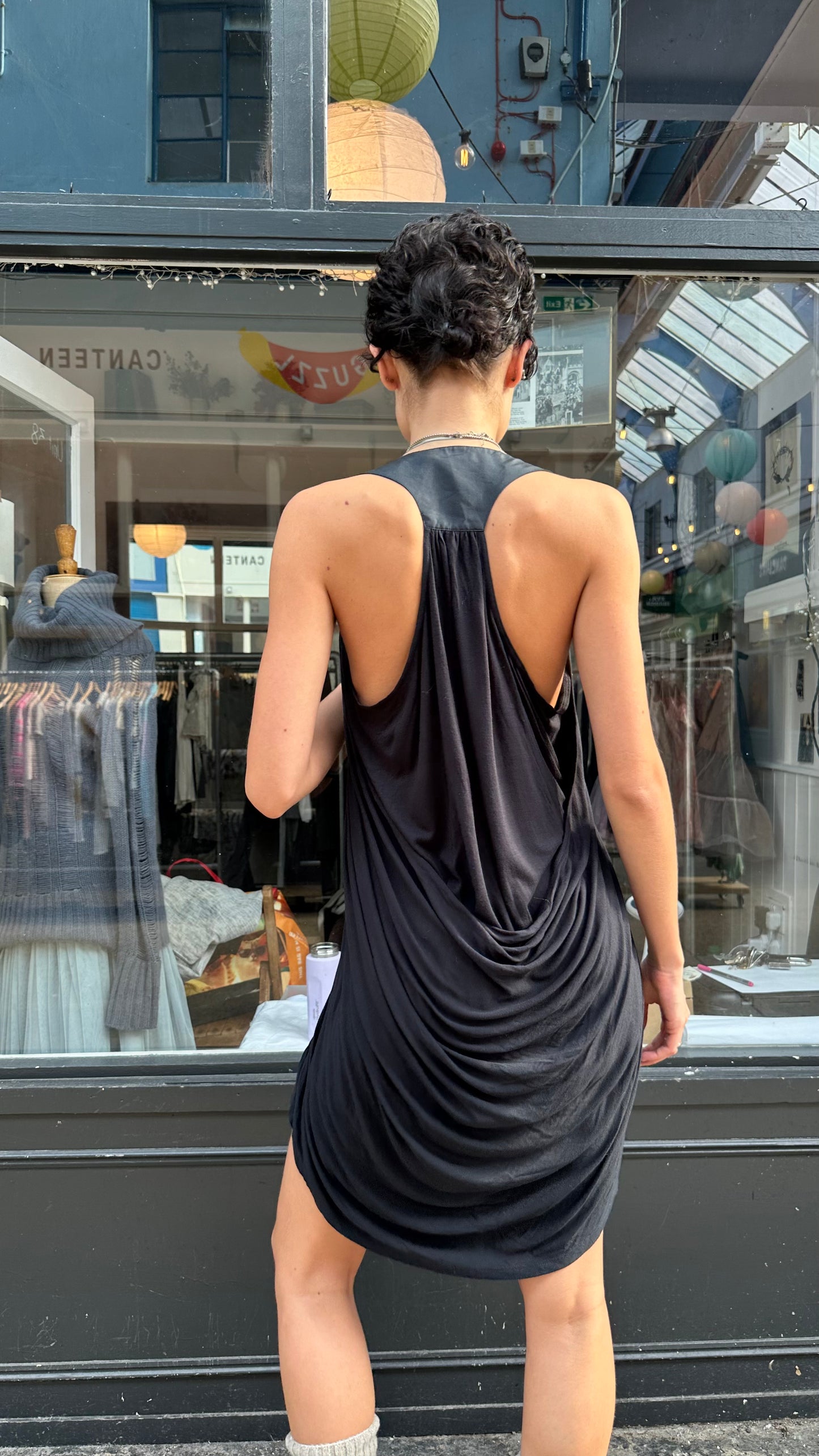 Black mini dress