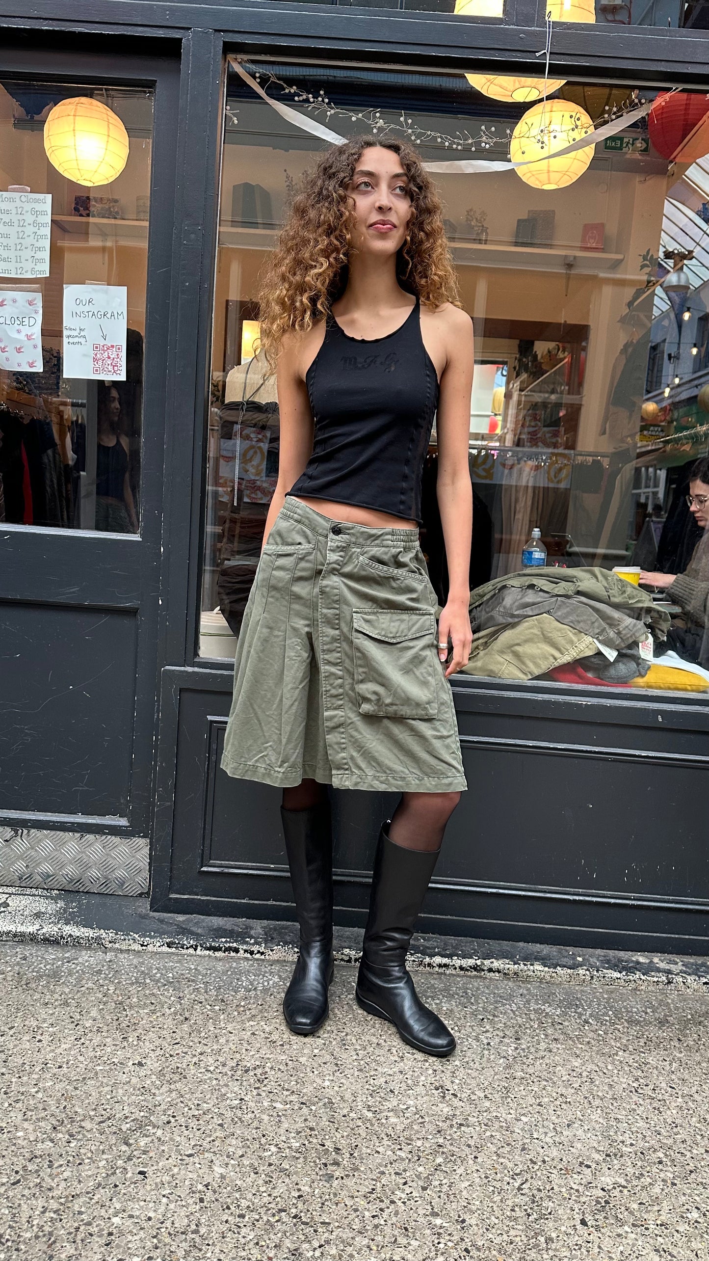 Cargo midi skirt